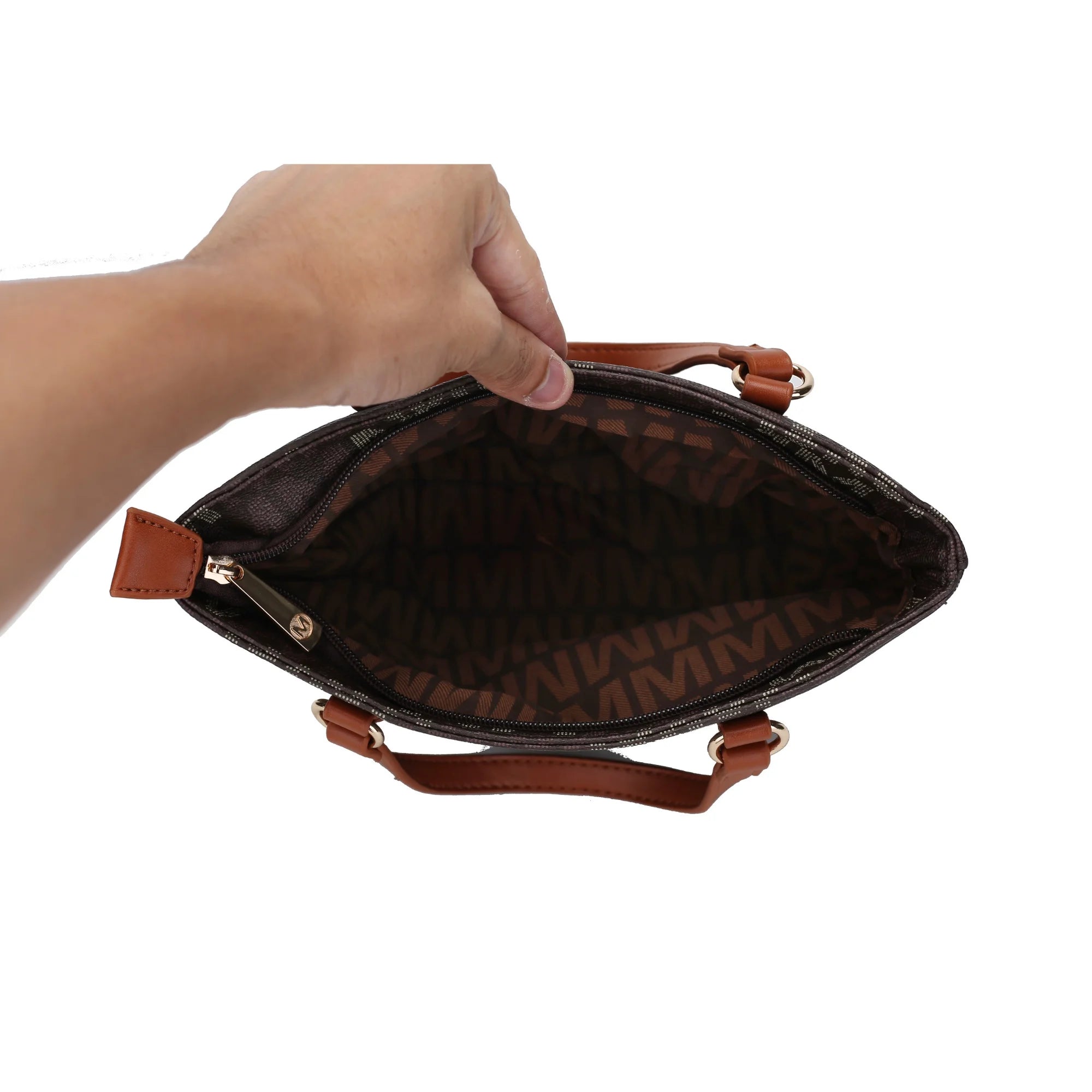 Alexy Women'S Tote Bag, Small Tote Bag, Pouch Purse & Wristlet Wallet Bag 4 Pcs Handbag Set by Mia K - Tan