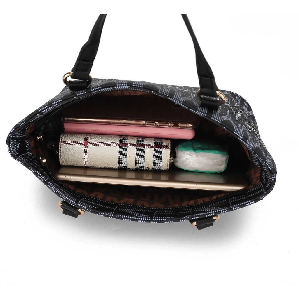 Marimar Women'S Tote Bag with Pouch and Wristlet, Signature 4 Piece Set by Mia K - Burgundy Red