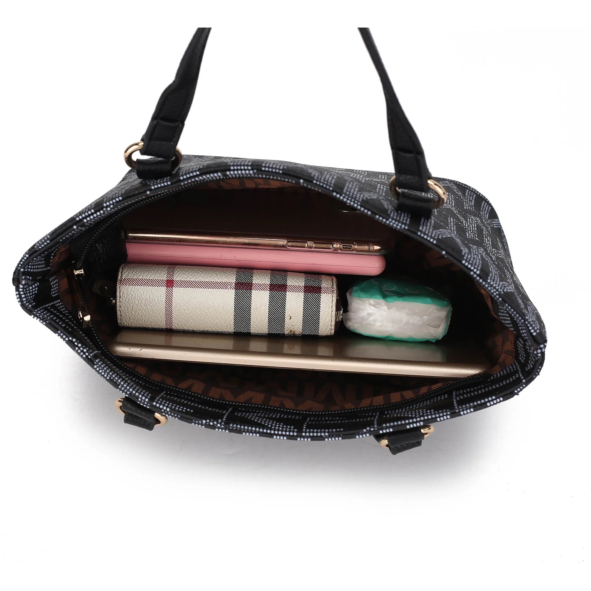 Marimar Women'S Tote Bag with Pouch and Wristlet, Signature 4 Piece Set by Mia K - Burgundy Red